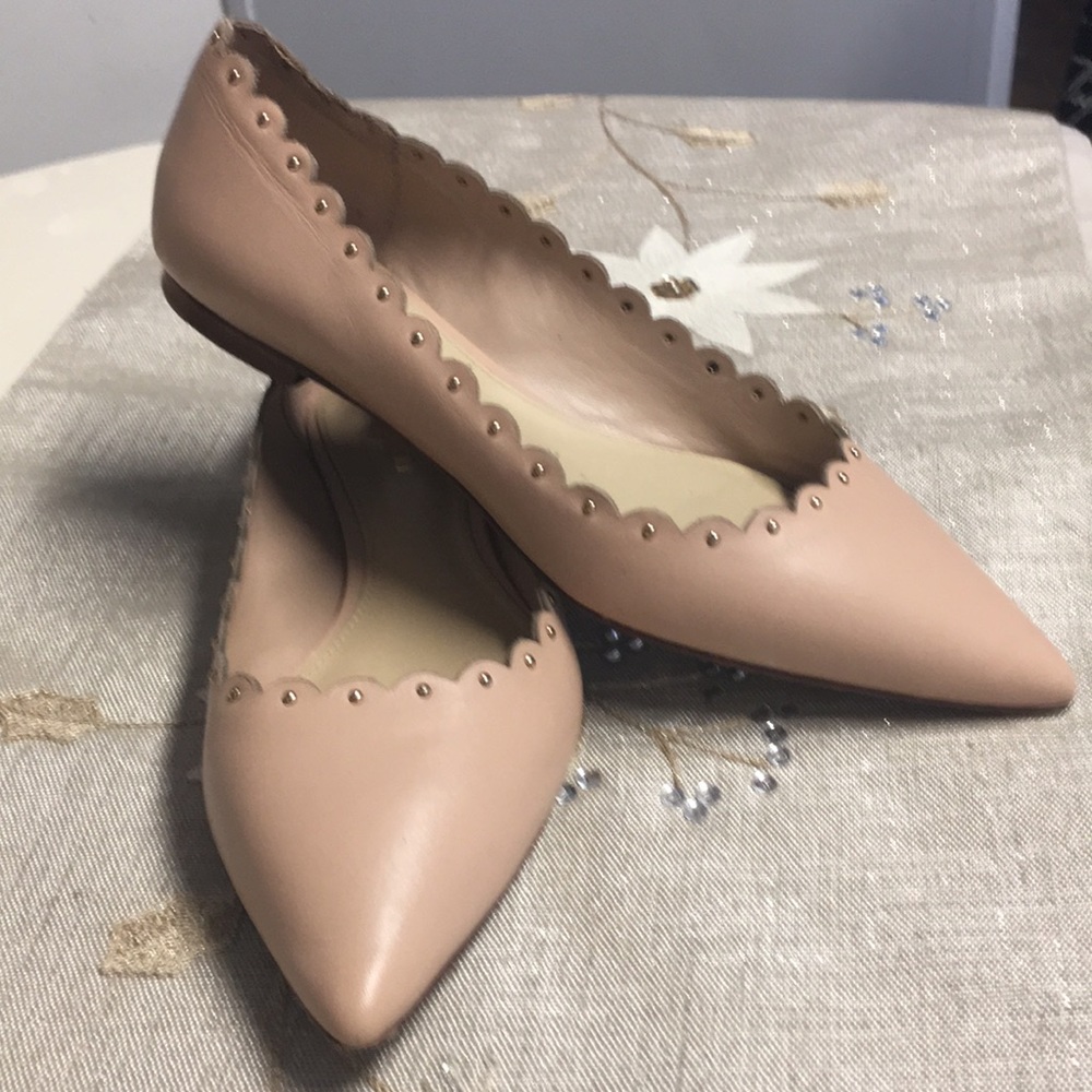 Coach flats with gold studs